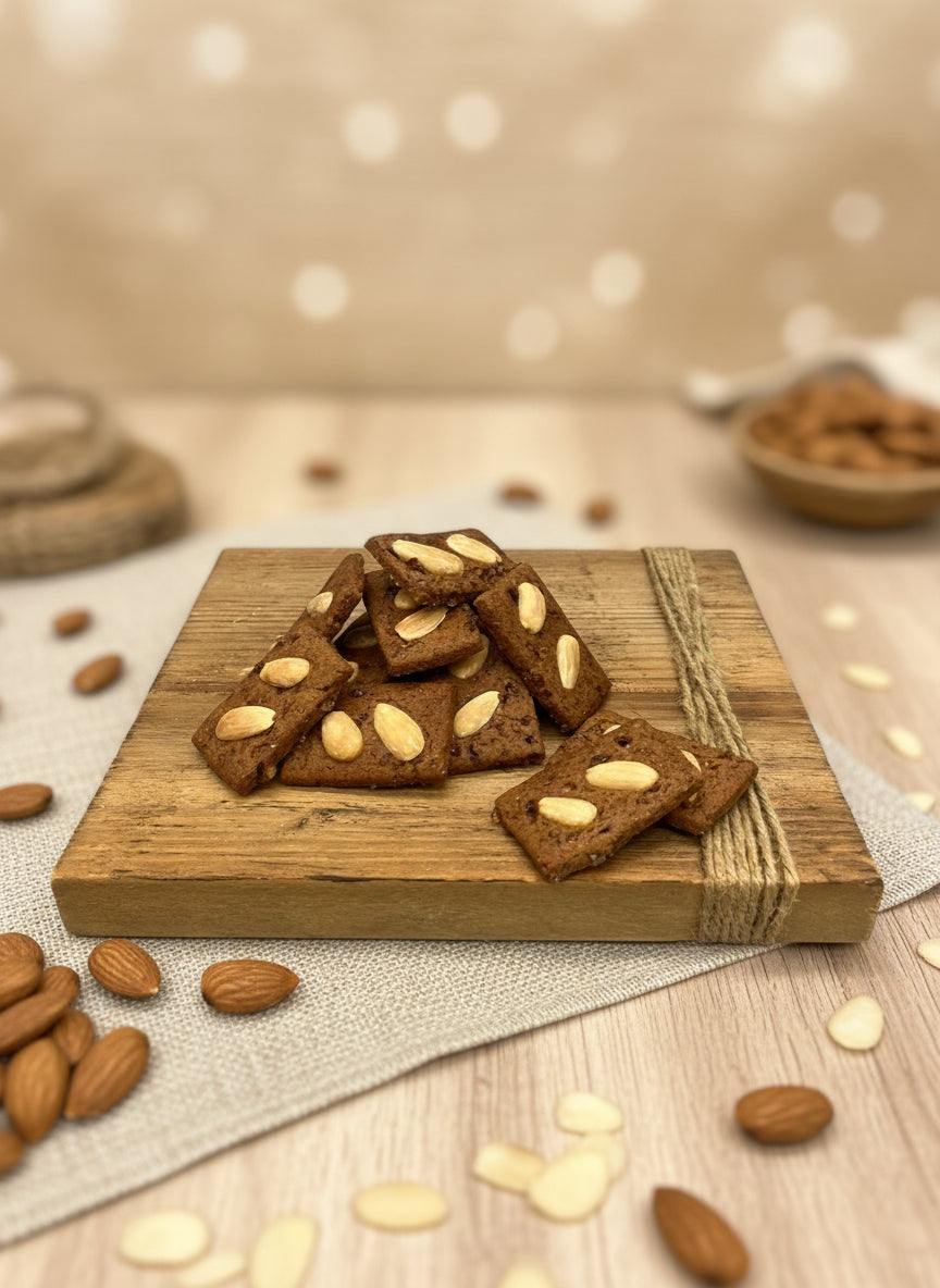 Kräuterprinten mit halben Mandeln Vegan