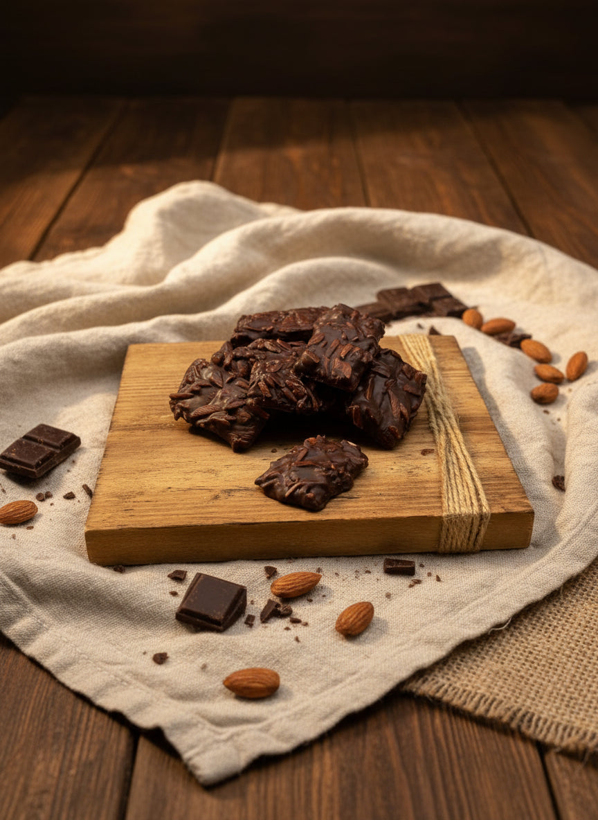 Printen mit Mandelsplitter und Zartbitter-Schokolade