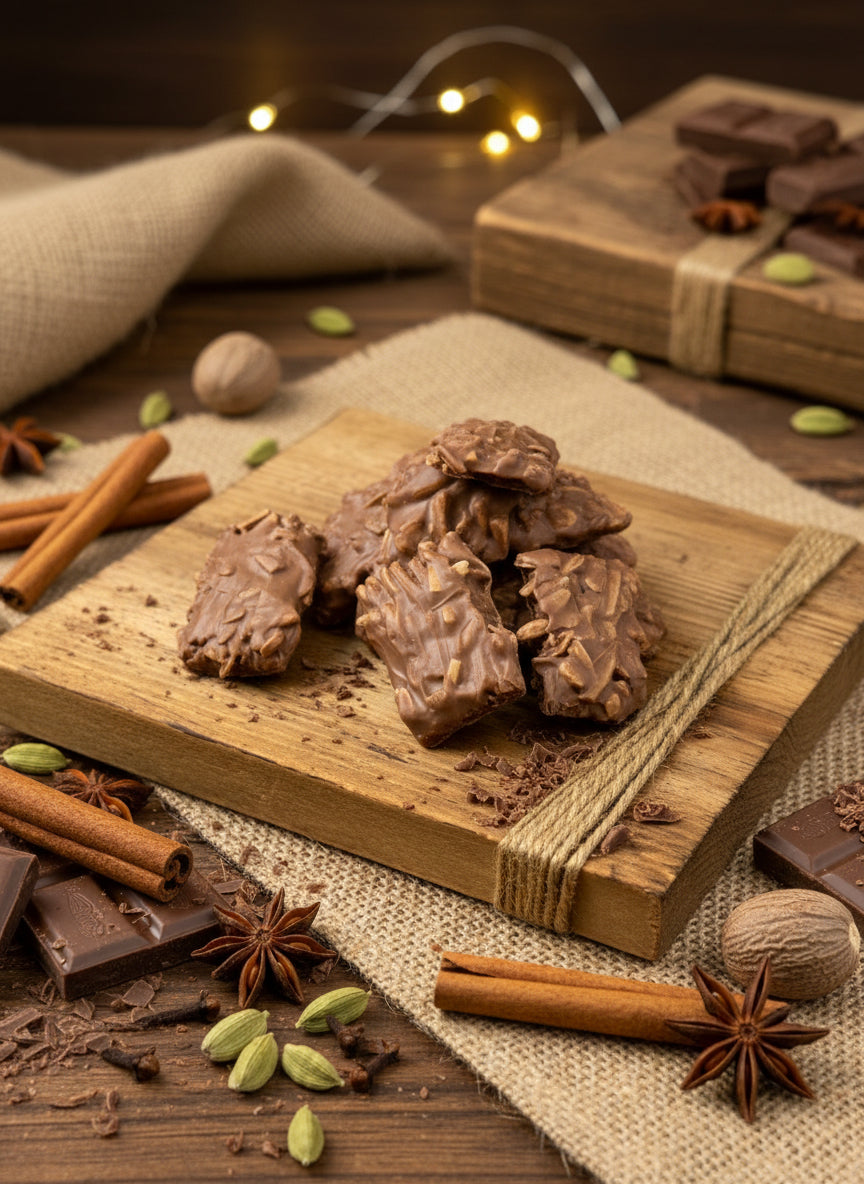 Printen mit Mandelsplitter und Vollmilch-Schokolade