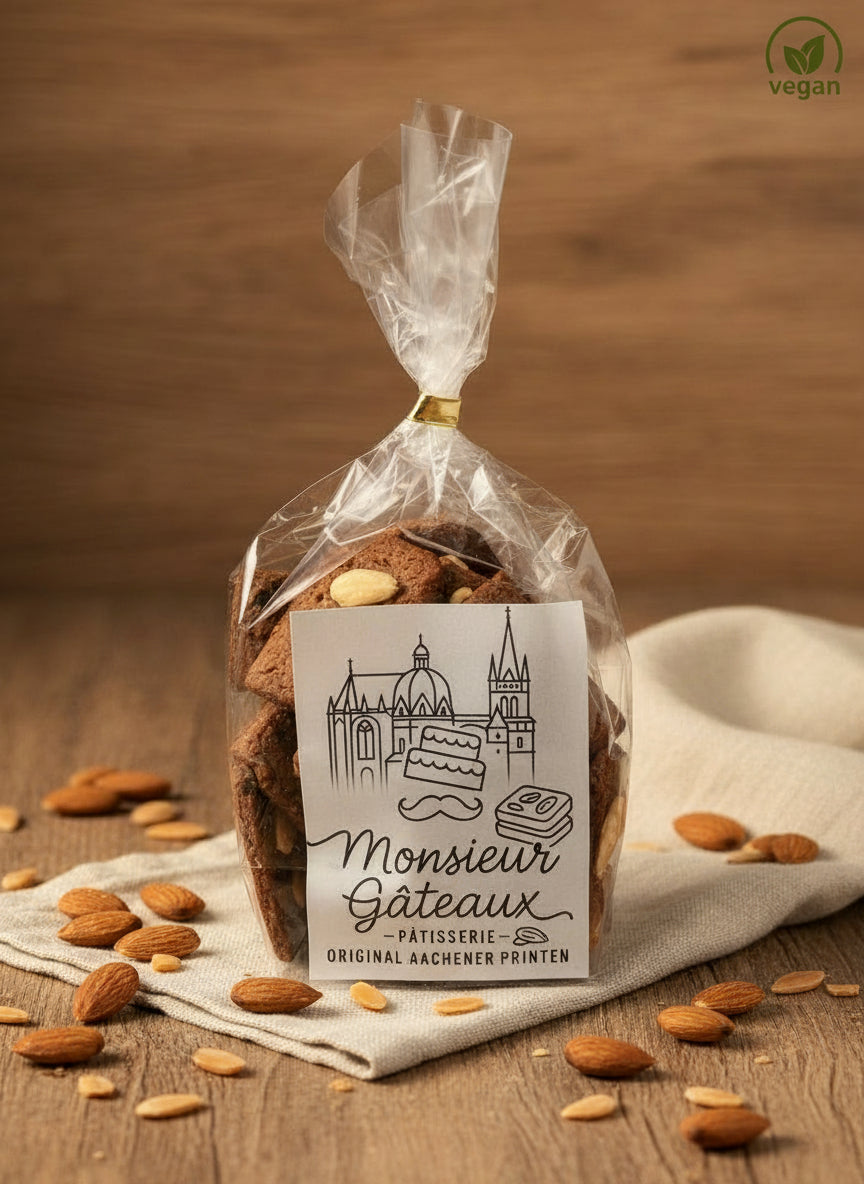 Kräuterprinten mit halben Mandeln Vegan